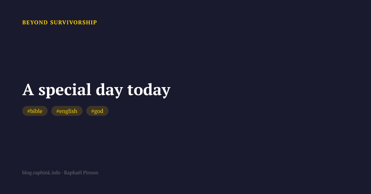 A special day today