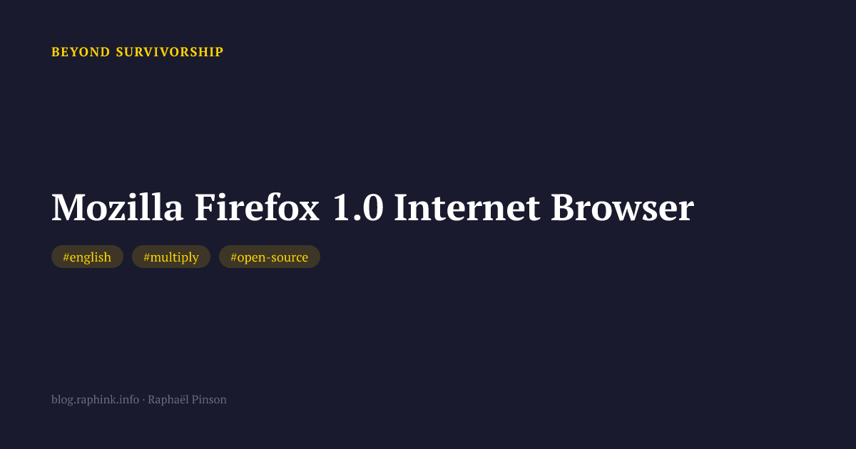 Mozilla Firefox 1.0 Internet Browser