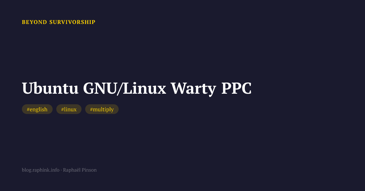 Ubuntu GNU/Linux Warty PPC