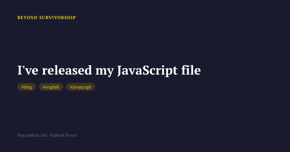 I've released my JavaScript file