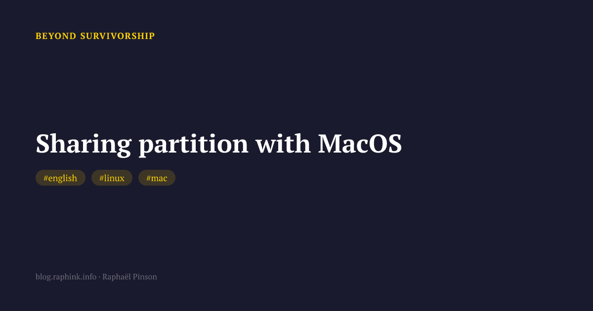 Sharing partition with MacOS
