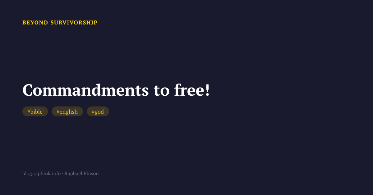 Commandments to free!