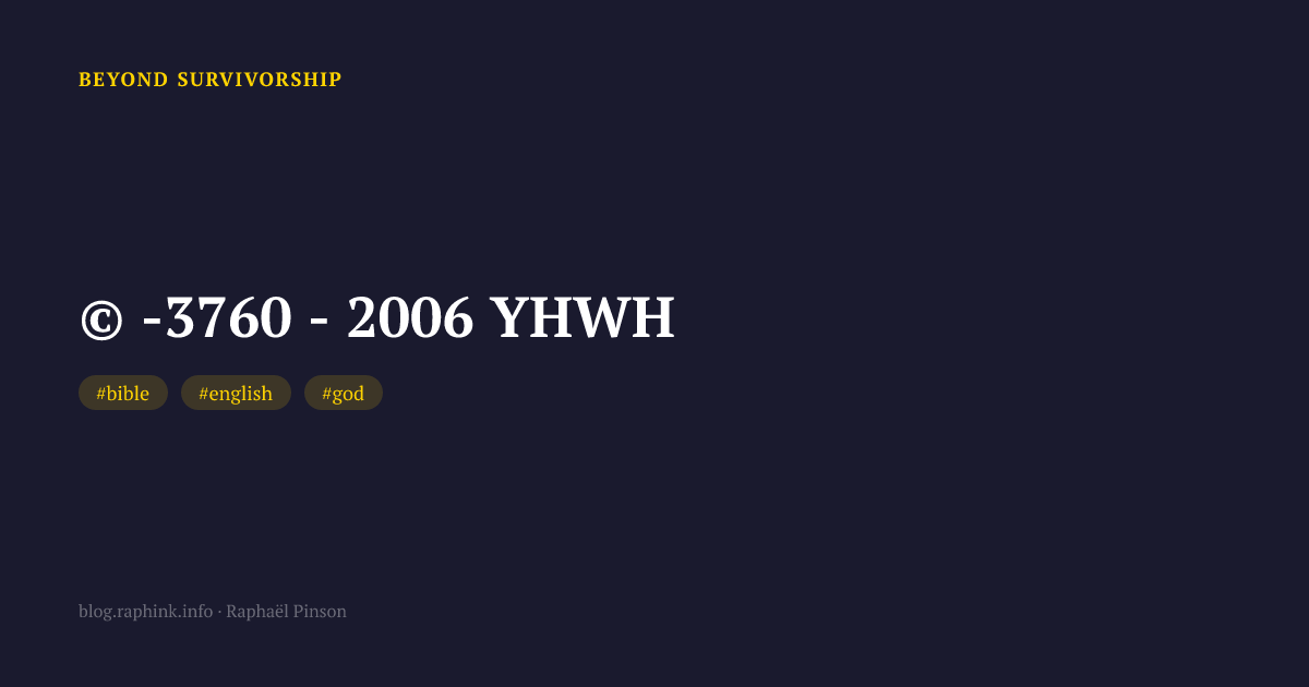 © -3760 - 2006 YHWH