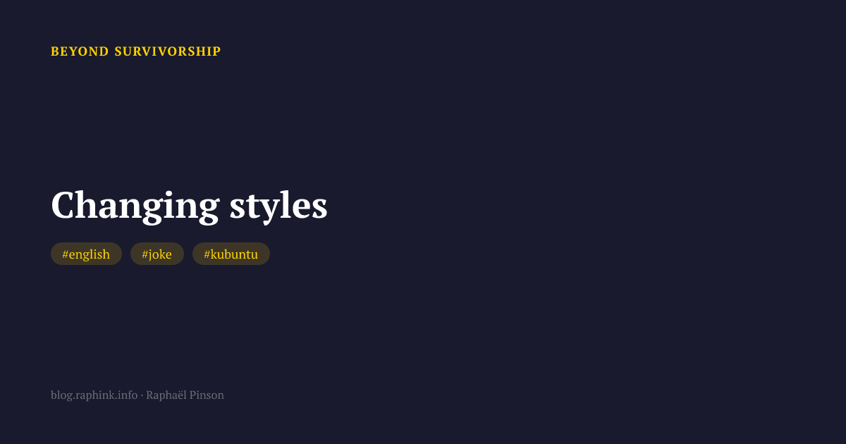 Changing styles