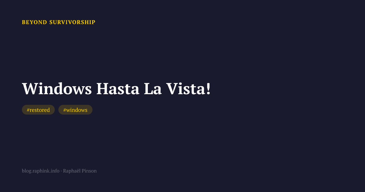 Windows Hasta La Vista!