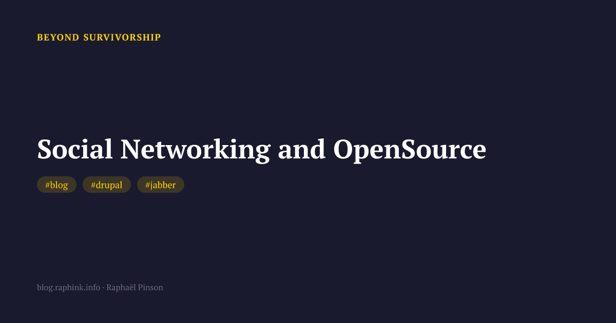 Social Networking and OpenSource