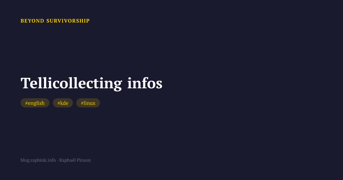 Tellicollecting infos