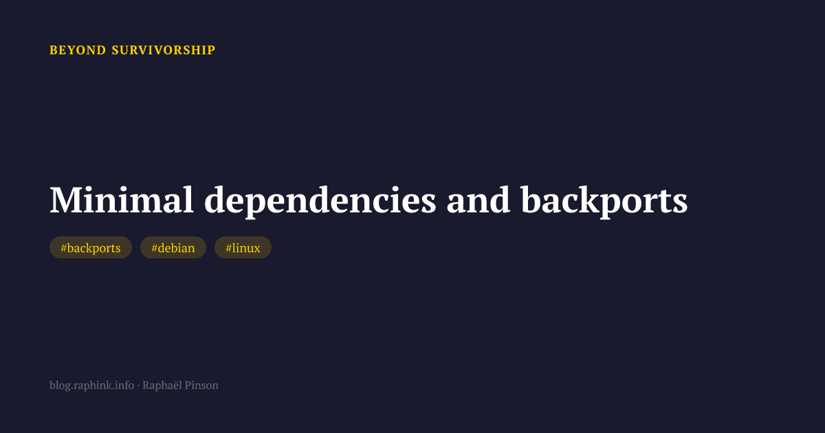 Minimal dependencies and backports