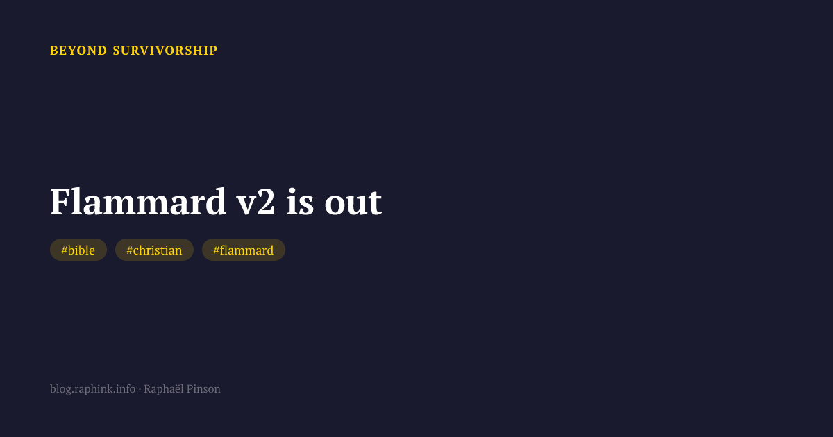 Flammard v2 is out