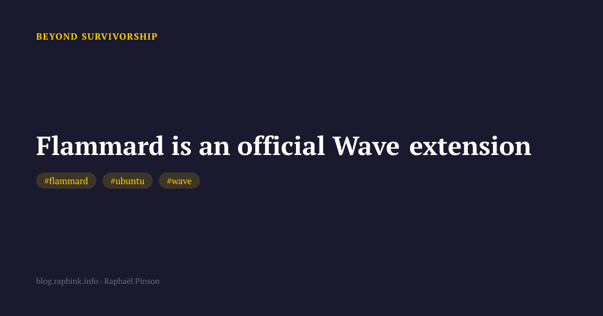 Flammard is an official Wave extension