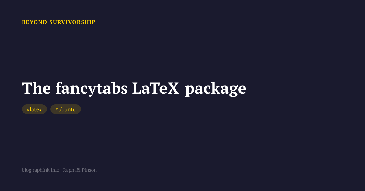 The fancytabs LaTeX package